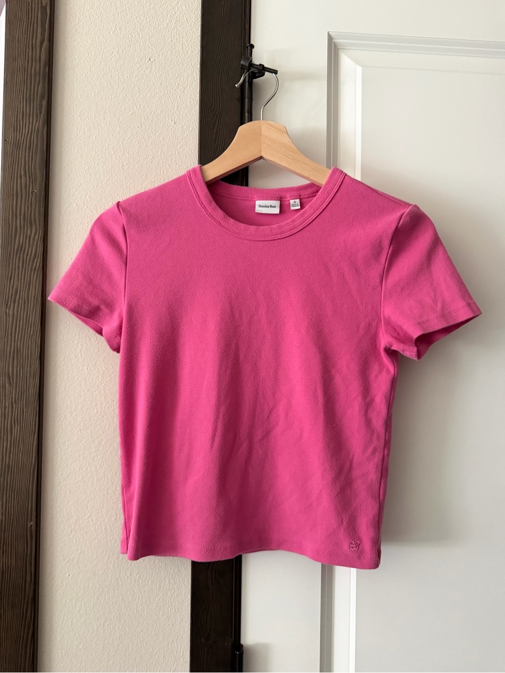 Sunday Best Hot Pink Crewneck Tee